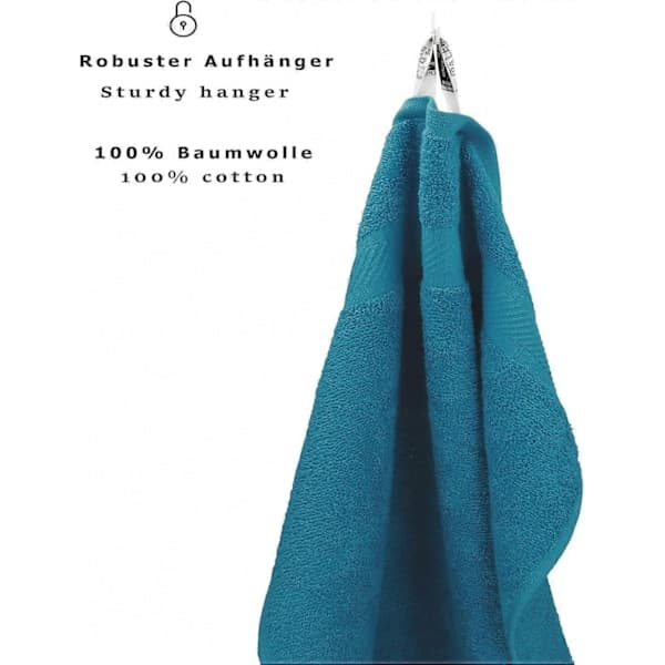 Badehåndklæde saunahåndklæde Palermo farve blå størrelse 100 x 200 cm