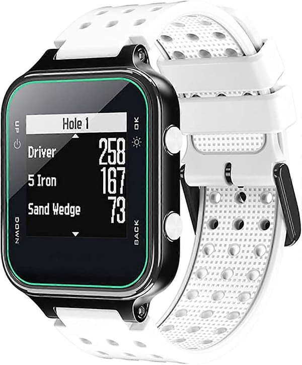 Erstatningsarmbånd i silikon for Garmin Approach S20 med verktøysett white