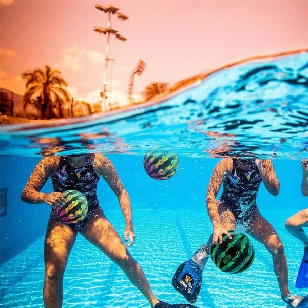 Undervanns sprettball - spill undervannsbasketballstil - fylles med vann - svømmebassengleke - adapter inkludert