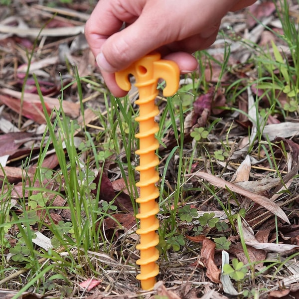 10 stk Skruespiralteltstenger, Spiraljordanker Spikerteltpinne for telt Fungerer bra i sand og jord for jungelkryssing Piknik Camping og eventyr