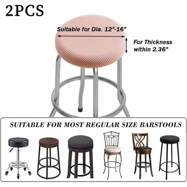2-delade pallöverdrag – Tvättbara, elastiska, slitstarka – För bar, vardagsrum – 30-36 cm rosa