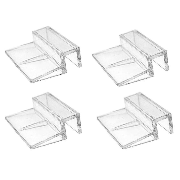 4 stk. 6/8/10/12 mm Akryl Akvarium Fisketank Glas Fast Dæksel Klips Klemme Beslag Holder Hylde 8mm