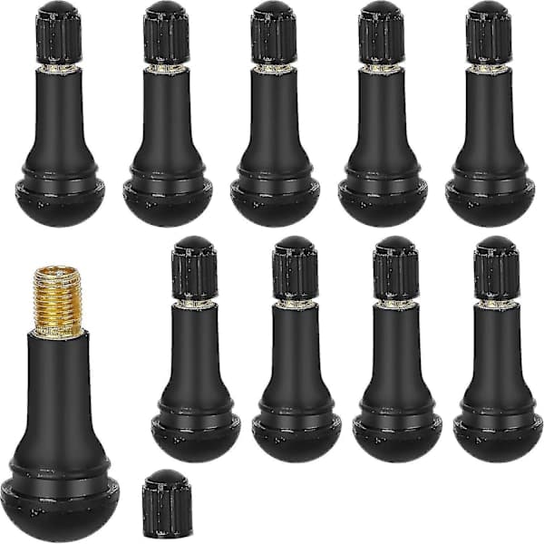 Förpackning med 10 Gummidäckventiler Tr413, Däckventil Svart Bil Gummidäckventil Bilventil
