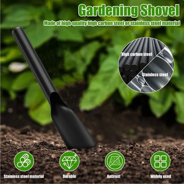 Trädgårdsspade Handspade för plantering, ogräsrensning, flyttning, utjämning, grävning och plantering (32 cm x 5 cm)