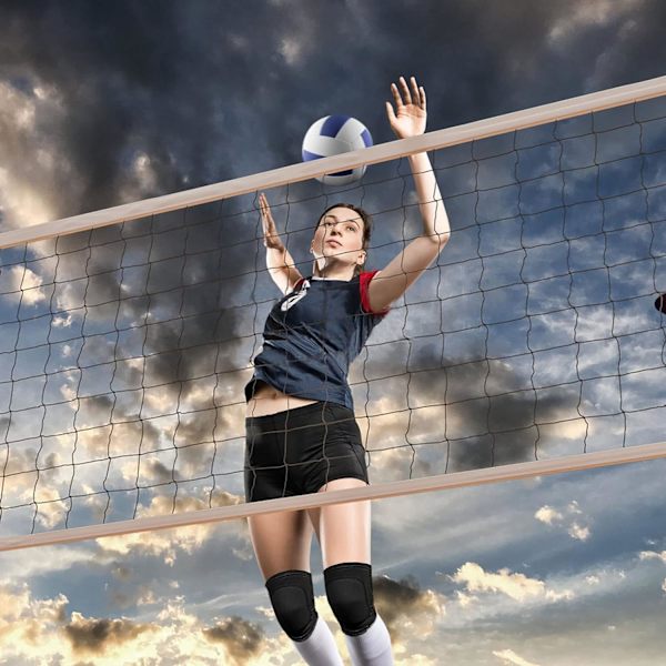 Knäskydd för volleyboll för dansare, mjuka andningsbara knäskydd för män kvinnor barns knän skyddande, löpning cykling träning (Medium-Svart)