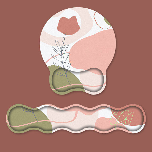 Ergonomisesti muotoiltu hiirimatto rannetuella