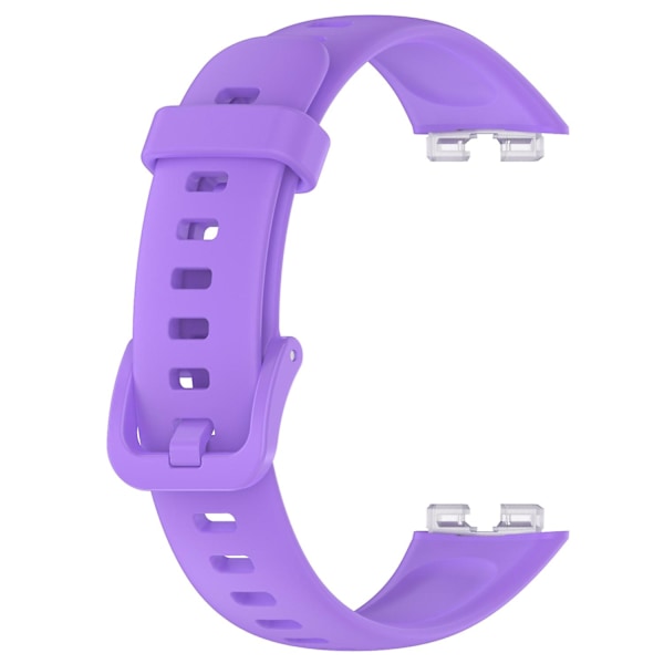 Silikone urrem til Huawei Band 8, åndbar blød urrem med spænde Purple Type A Huawei Band 8