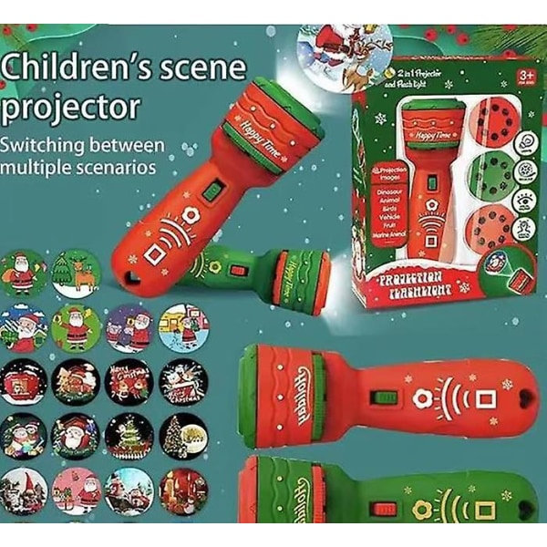 Punainen Joululelu Punainen Valo Projektio Kuvio Taskulamppu Lasten Loma Lasten Lelut Lahjat 11.33.5cm