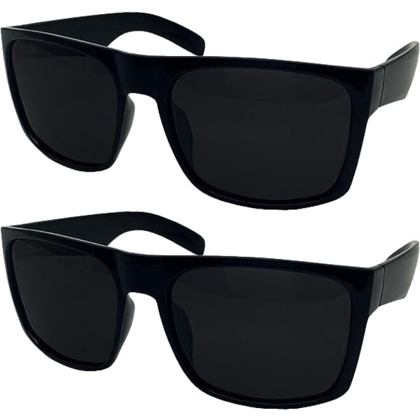 2-pack XL polariserade solglasögon för män med stor bred ram - stor passform
