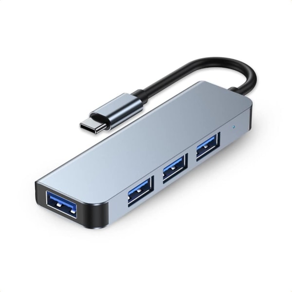 USB C Hub, 4-ports Multiple USB C Hub, USB 3.0, USB 2.0 Hub, Slank bærbar USB Type C splitter, kompatibel med overflate, XPS, HP, bærbar PC, stasjonær, mer