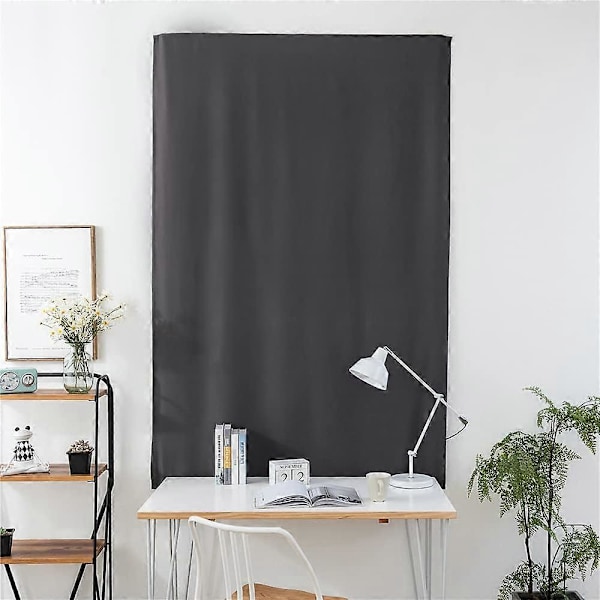 Dobbeltsidig mørkleggingsgardin med borrelås for stue og soverom grey Width 0.9 x Height 1.0m
