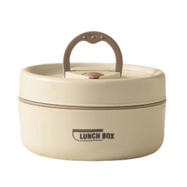 440/600ml Termisk Isolert Matboks Mat Suppe Beholder Student Voksen Bærbar beige 440ml Microwave models