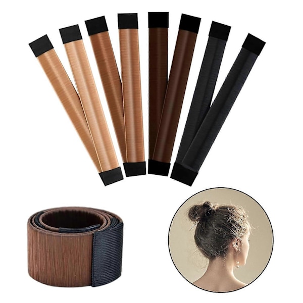 4 st Hårknutsmakare för Kvinnor DIY Flickor Fransk Hårknut Snap Roll Knutverktyg Twist Donut Knutfrisyr Hårknutsmakare för Långt Hår