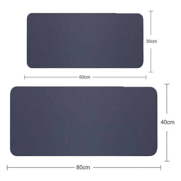 Stort Musmatta, Halksäker, Tjock PVC, Vattentät, Bärbar, Vikbar, Enfärgad, Datorspel, Datortillbehör Silver-Blue L