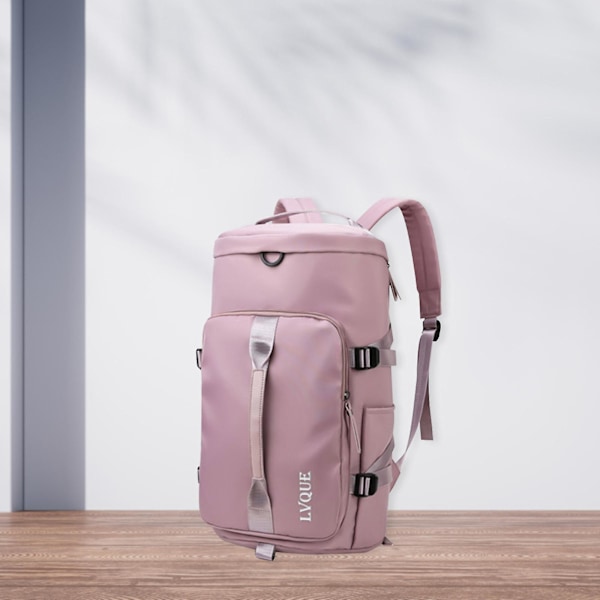 Gym Bag for Kvinner Sports Duffel Bag Reise Ryggsekk Weekend Overnight Bag med Sko-rom Cherry blossom powder