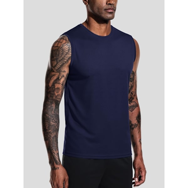 3 st Tank Top för Män Gym Ärmlös Löpning Snabbtorkande Andningsbar Herr Västar Multipack