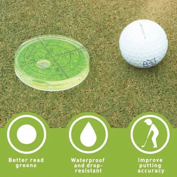 Golf Reader Pro Putt Golfboldmarkør Rundt Boblevatter Nivå Høj Præcision Golf Putting Hjælpemiddel Læser Blue