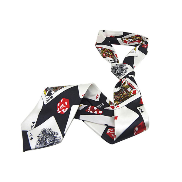 1 kpl Solmio Fashion Poker Nopanpainatus asun rekvisiitta Taikurin solmio solmio pukeutumiseen juhlataikurille