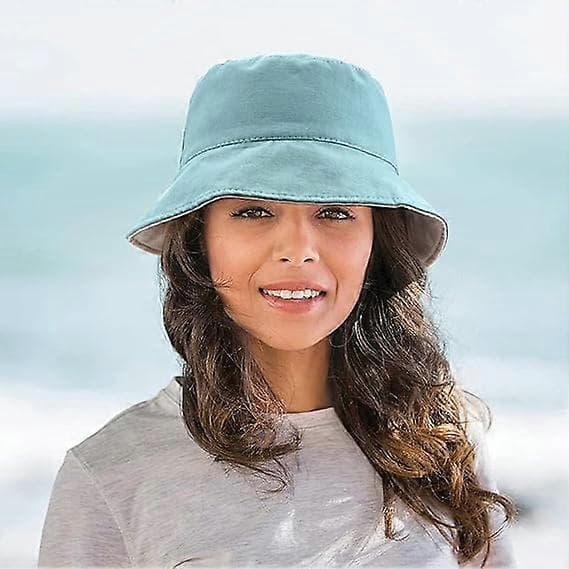 Hestehale Solhatter for Kvinner Strandhatt Fiskerhatt, Beige