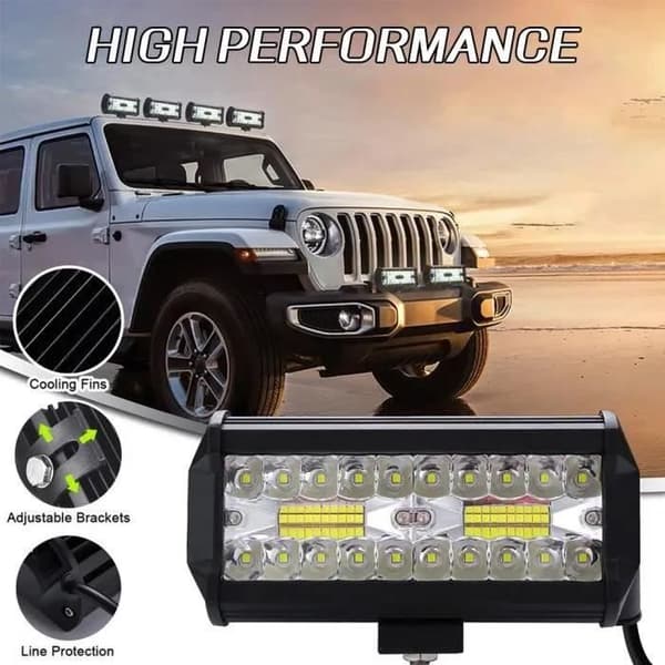 2 STK 800W Firkantede LED Arbeidslys DC 9V-30V Quad Lastebil Båt Traktor Offroad Vanntett