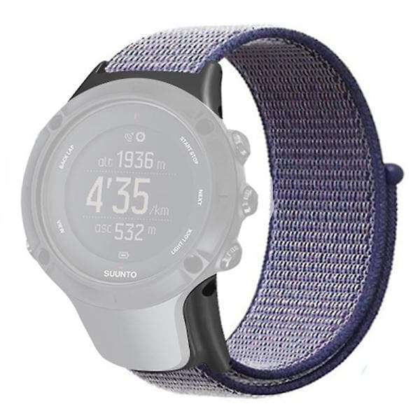 Nylonarmbånd til Sunnto Ambit3/Ambit3 Peak - Skjellhvit Blå Suunto Ambit 3 Blue