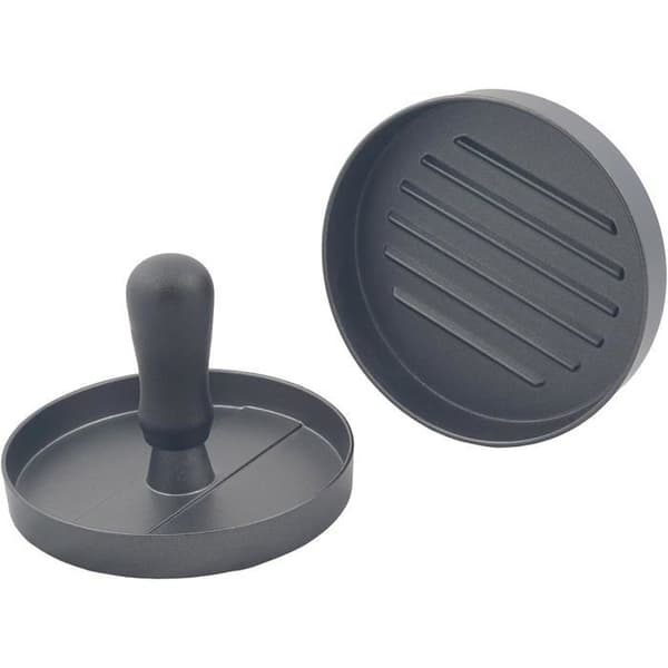 Hamburgerform i aluminium med 200 ark non-stick papper, diskmaskinssäker (svart).