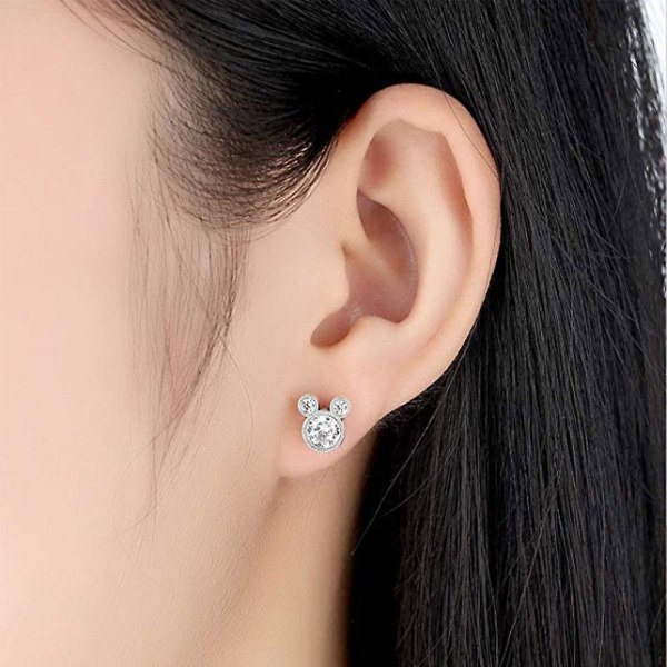 Kvinders Mickey Stud øreringe Museform belagt krystal modesmykker øreringe til kvinder festgave