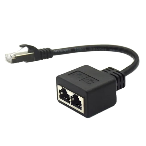 Sovitinkaapeli Ethernet-jakaja 1-2 kaapelille Cat 7 LAN Ethernet-liittimelle