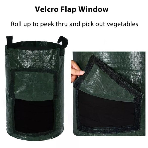 2-pack odlingsväskor odlingslåda mörkgrön 5 gallon 23*28 cm
