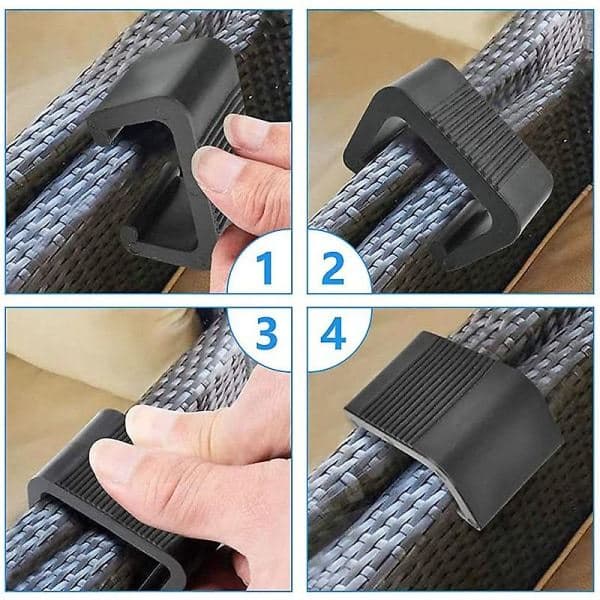 8 st Rottingmöbelklämmor Utomhusmöbler Uteplatsklämma Uteplatsmöbel