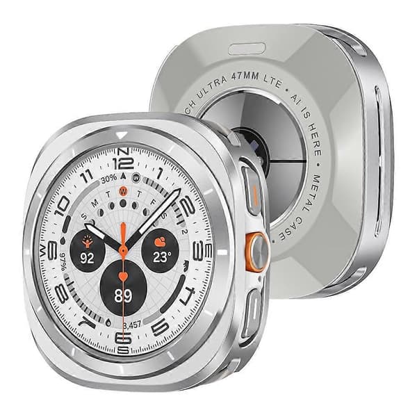 Metal PC urkasse til Samsung Galaxy Watch Ultra 47mm Silver Orange