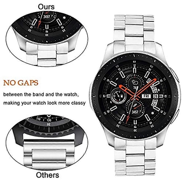 Remme for Huawei Watch GT 4 46mm - Tre-perlet armbånd i rustfritt stål Multicolor Style B