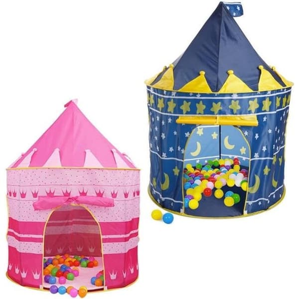 CUBBY Barntält i slottsform, blå