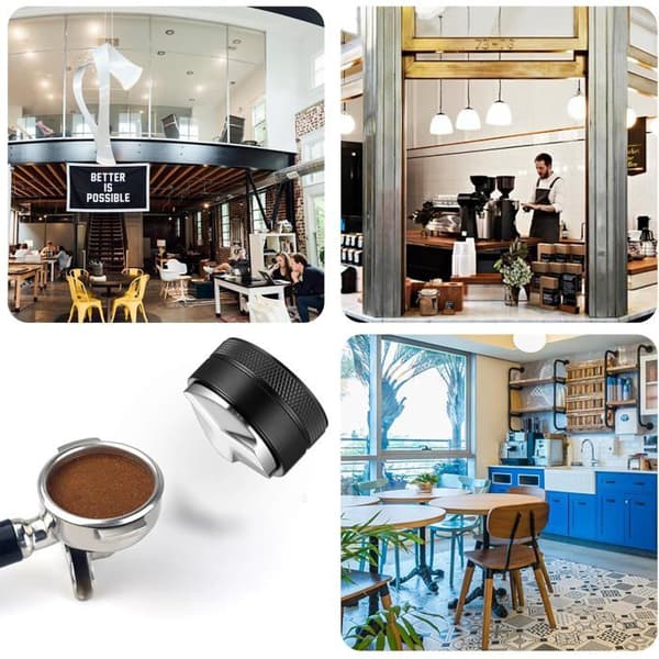 Espressostempel, 304 rustfrit stål, 58 mm, nivelleringsværktøj til malet kaffe
