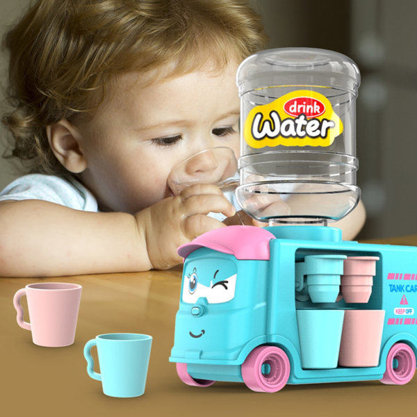 Juiceleksak Minivattendispenser Leksak för Barn Simuleringsleksak för Småbarn Köksleksak Playhouse Leksak Tidig Utbildningsleksak