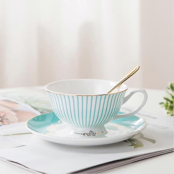 Klassisk kaffekoppsett i britisk stil, luksuriøs gave, keramisk krus