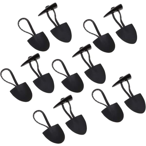 Par læderknapper Horn Toggle Duffel-knapper til frakke lås B