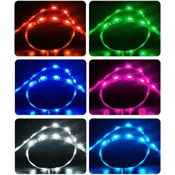 Magnetisk RGB LED-baggrundsbelysningsstrimmel med 4-benet/ARGB digital PC til kabinetlys 5V ARGB