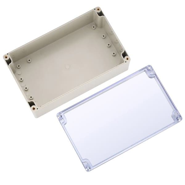 Vattentät kopplingsdosa IP65/IP67 ABS 200×120×75 mm - Transparent lock, för utomhusbruk