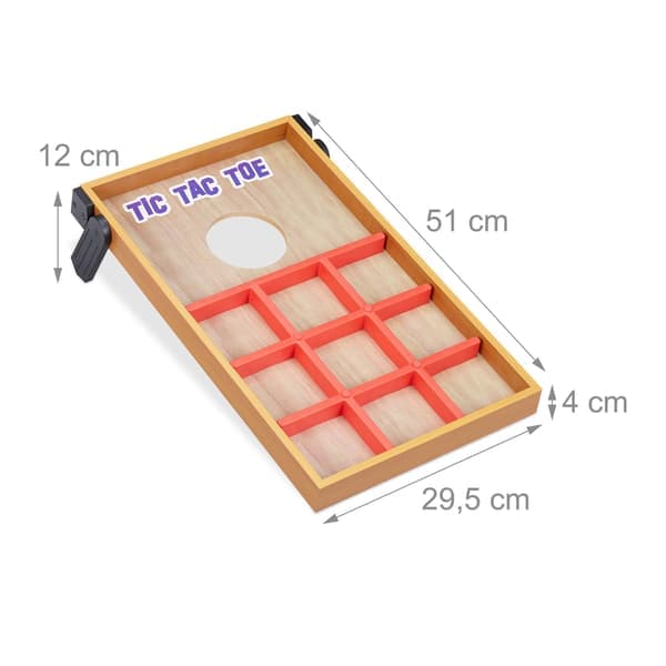 2-i-1 cornhole & tre-i-rad kastspel