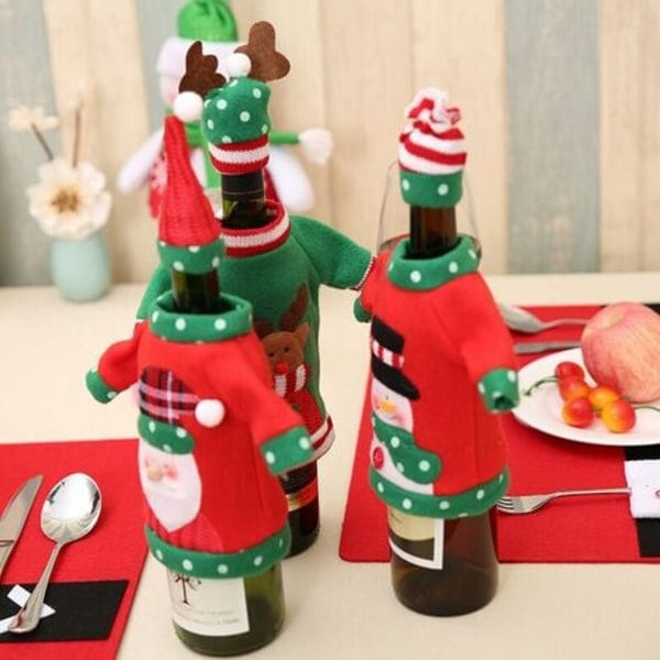 3 deksler, stygge julegenser-deksler for julefestdekorasjoner