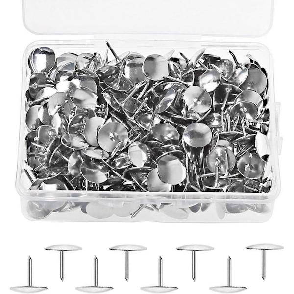 500 st ritnålar, BetterJonny 9,5 mm silver push-nålar järntummenålar huvudspiknålar dörrspik för kontor eller DIY