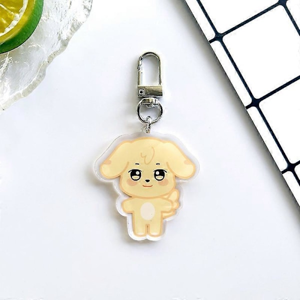10CM Pop-up Store Dockdocka Nyckelring ANITEEZ Cartoon Söt Plysch Hänge Nyckelring Väska Tillbehör Kpop Yunho Yeosang Fans Presenter keychain H