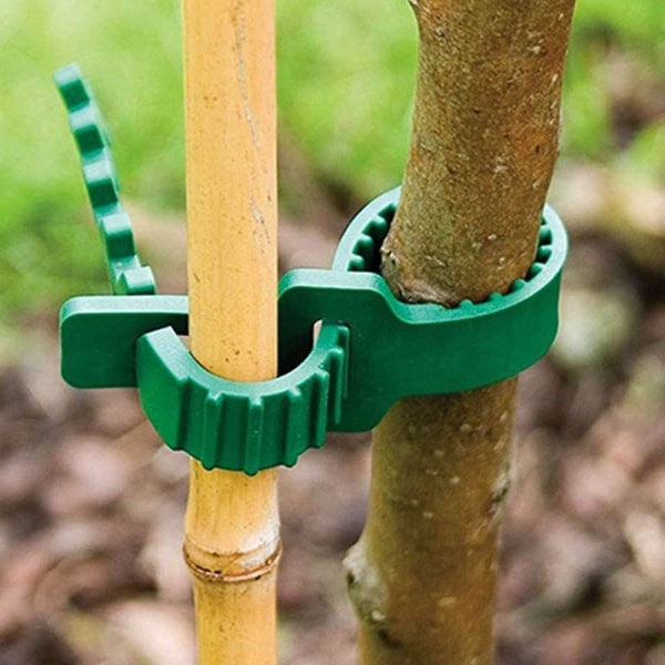 10 styks kraftige plantebånd, 35 cm justerbare træbøjler Haveplantebånd Interlock til buskrosestøtte