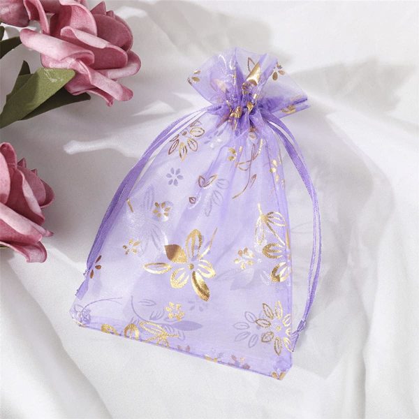 Organzapåsar Organzapåsar Presentpåsar Presentpåsar Bröllop Smyckespåsar Perfekt för Adventskalender -30 st 13x18cm/5,1 x 7,1 tum Lila