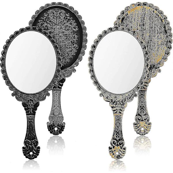 2-pack Vintage Präglade Handspeglar