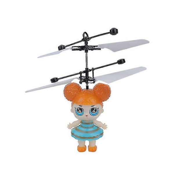 Legetøjs Induktionsflyvende Helikopter Speed Drone Legetøj BLÅ COD KK5555-God Surprise Doll Yellow