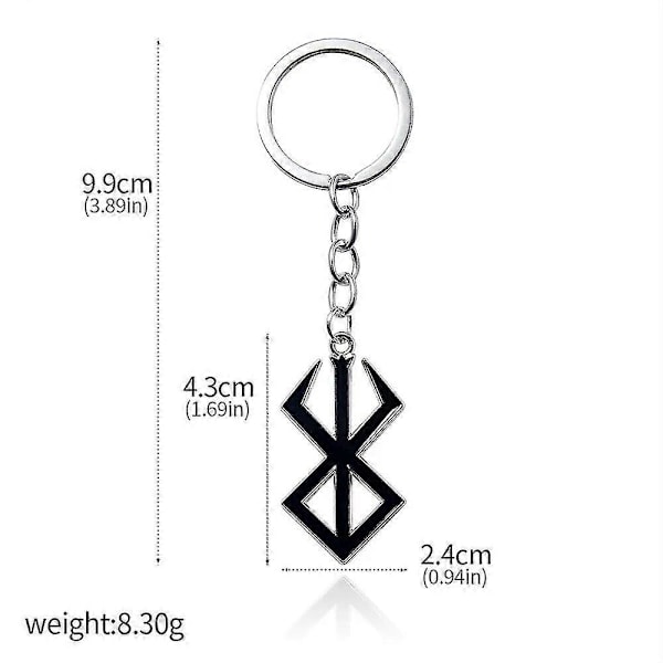 Berserk Anime Nøglering Guts Sværd Smykkesæt Nøglering Nøgleringe Nøgleringe til Mænd Kvinder Tilbehør Nøglering Vedhæng black keychain