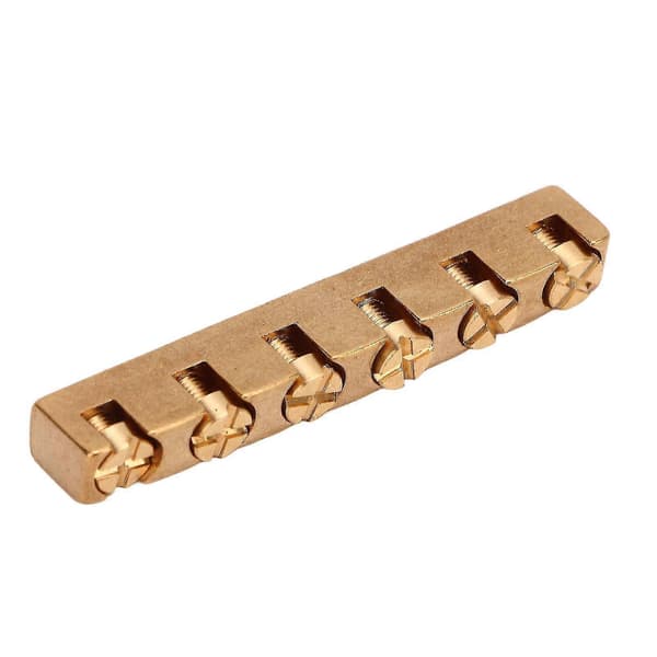 6-strenget messing guitar sadel - justerbar reservedel til bas