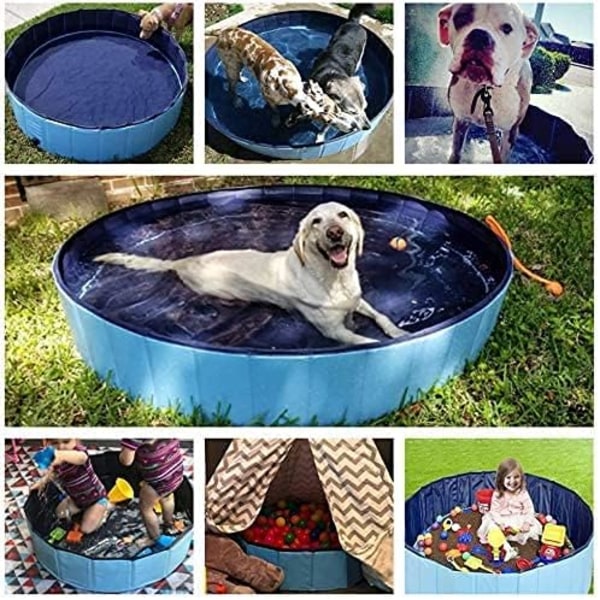 Diameter Hopfällbart husdjurshundbad, barnpool Hårdplast Vikbart badkar PVC  utomhuspooler för hundar Cat Kid (blå 80cm*20cm) 9441 | Fyndiq